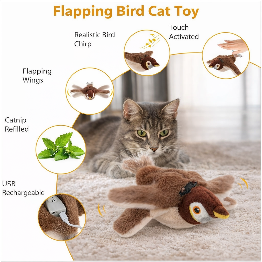 Catnip Electric Pat Bird Toy