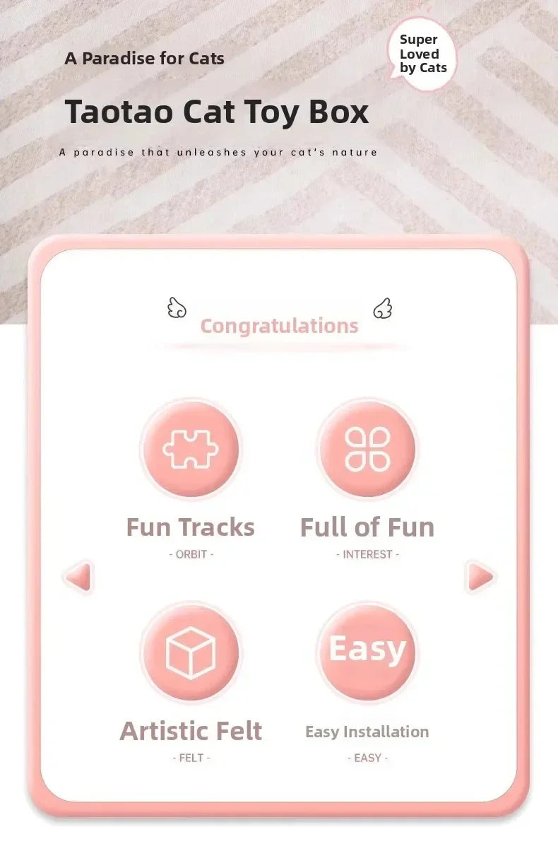 Interactive Felt Maze Toy for Cats