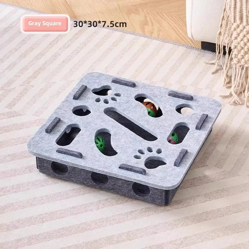 Interactive Felt Maze Toy for Cats