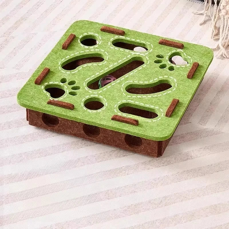 Interactive Felt Maze Toy for Cats