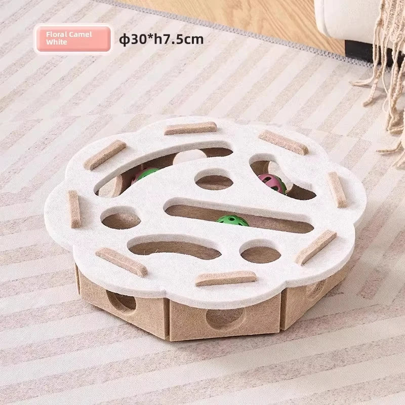 Interactive Felt Maze Toy for Cats