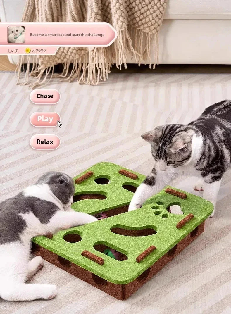 Interactive Felt Maze Toy for Cats