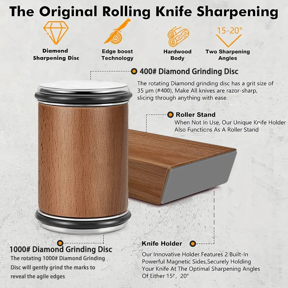 Razor Ready: Magnetic Rolling Knife Sharpener
