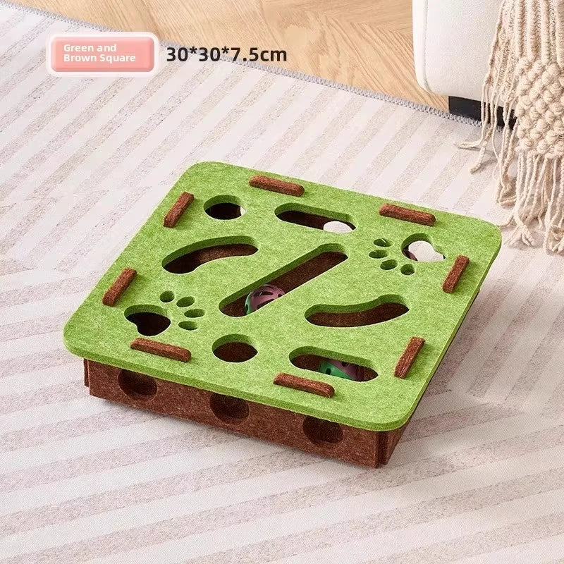 Interactive Felt Maze Toy for Cats