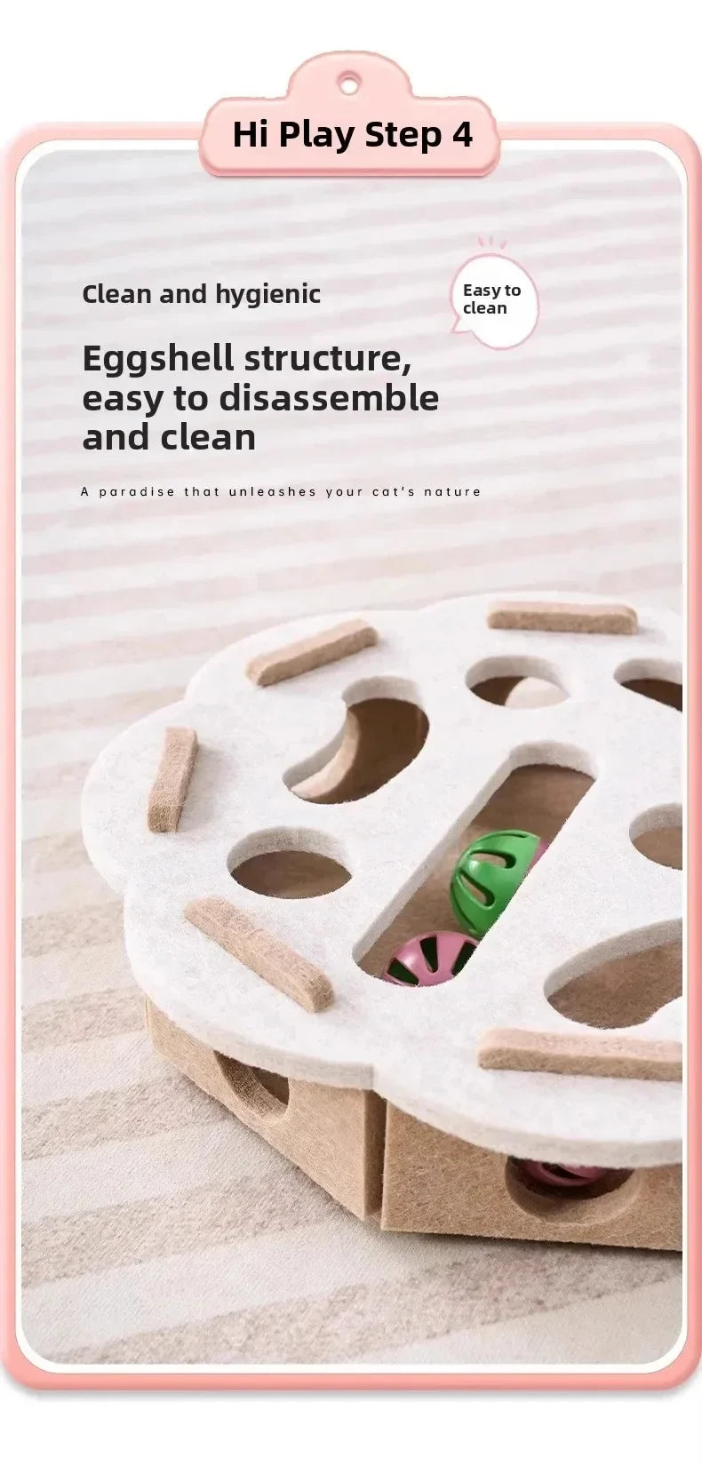 Interactive Felt Maze Toy for Cats