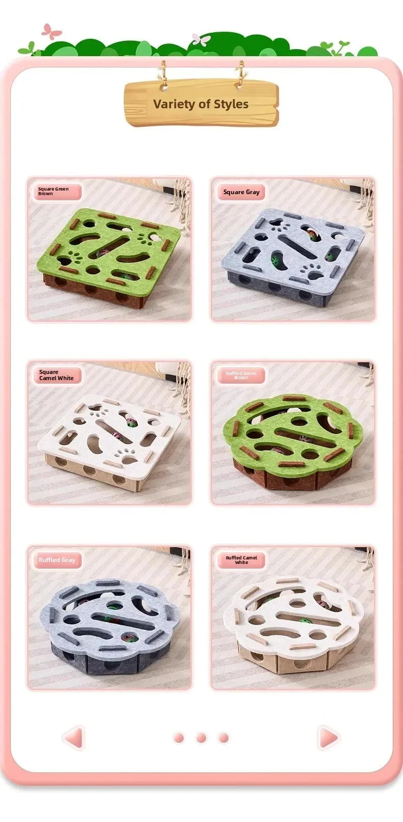 Interactive Felt Maze Toy for Cats