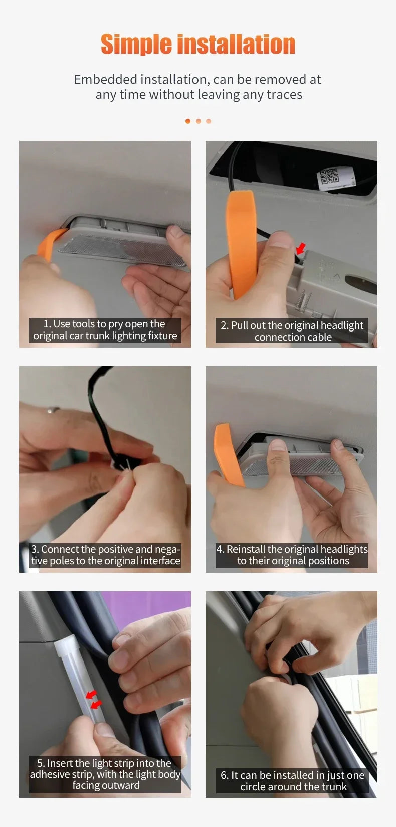 Car high brightness trunk lighting